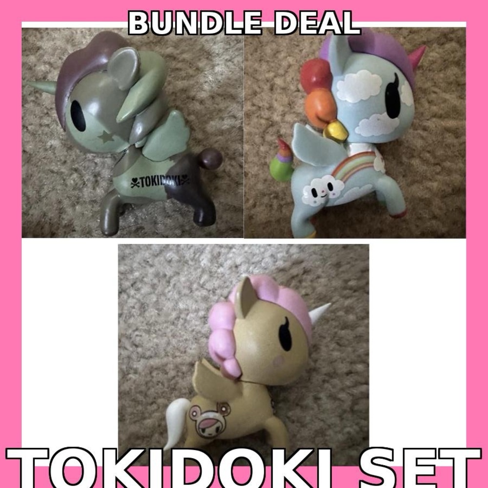 Tokidoki Unicorno Vinyl Figure Lot of 3 – Collectible Designer Toy Figures